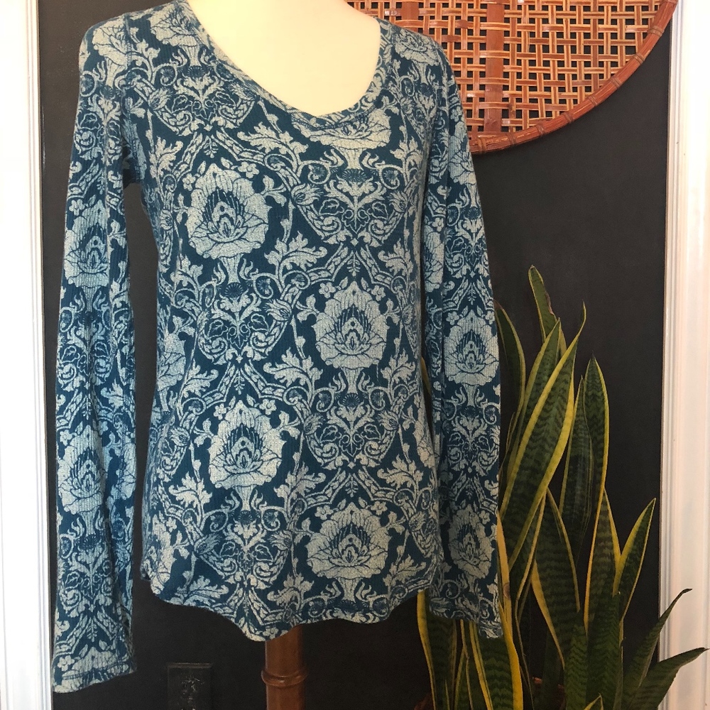 Lucky Brand  V Neck Boho Women's Shirt